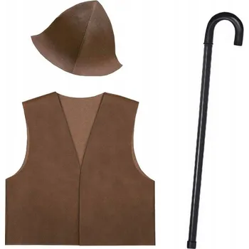 Karnevalový kostým KOSTÝM PASTÝŘ, KOSTÝM PASTÝŘE NA VÁNOČNÍ HRY, VESTA, ČEPICE, HŮL, VELIKOST 98-110