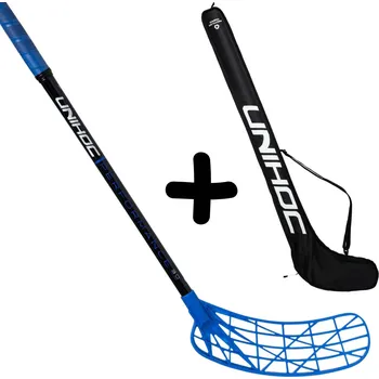 Florbal Unihoc EVOLITE PERFORMANCE SLIM FL 30 blue + Stickbag Set florbalky s vakem modrá / černá, Levá (levá ruka dole), 83cm (=93cm)