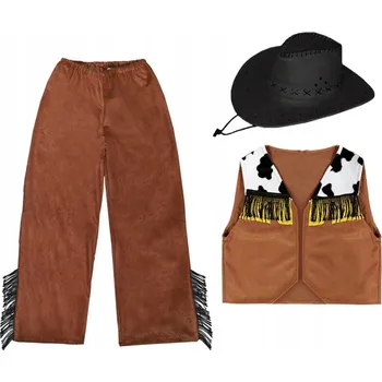 Karnevalový kostým KOSTÝM ŠERIF KOVBOJ VESTA KLOBOUK 134-140