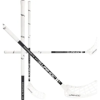 Florbalová hůl Unihoc EPIC COMPOSITE 29 white/black Florbalová hůl bílá / černá, Pravá (pravá ruka dole), 92cm (=102cm)
