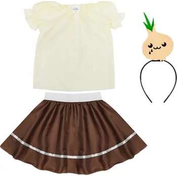 Karnevalový kostým KOSTÝM CIBULKA SUKNĚ ČELENKA 116-128 4el