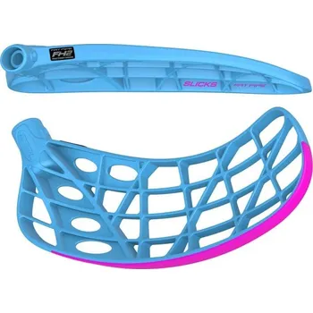 Florbalová čepel Fat Pipe CTRL SLICKS FH2 Florbalová čepel Baby Blue / Le Pink, Střední - odlehčená, Levá (levá ruka dole), PP - polypropylen