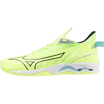 Pánská sálová obuv Mizuno WAVE MIRAGE 5 X1GA235086 Sálová obuv Neo Lime / Black / Splish Splash, UK 11,5, EU 46,5, US 12,5, 30,5 cm