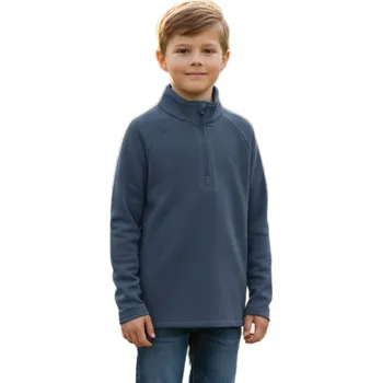 Pánská mikina Dětská lyžařská mikina s 1/2 zipem COLOR KIDS-Fleece Pulli - Stretch-7842-Stormy Weather Šedá 116
