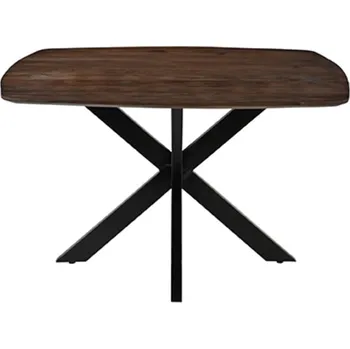 Jídelní stůl LABEL51 Jídelní stůl BLAKE tmavě hnědý 130x130 cm