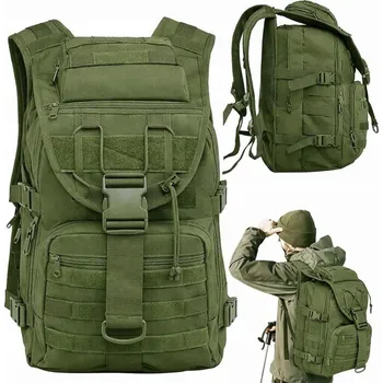 turistický batoh BATOH VOJENSKÝ SURVIVAL VODĚODOLNÝ MOLLE 60L ZELENÝ KAPSA NA NOTEBOOK
