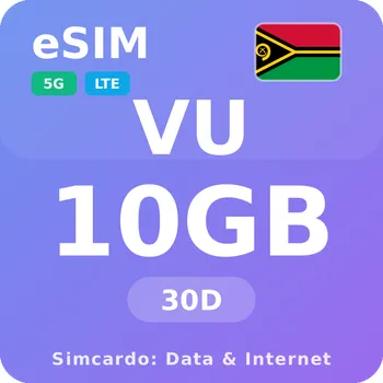 SIM karta Vanuatu Mobilní Internet - eSIM 10GB 30 dní datová SIM karta