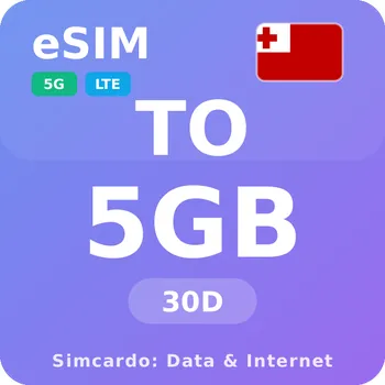 SIM karta Tonga Mobilní Internet - eSIM 5GB 30 dní datová SIM karta