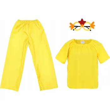 Karnevalový kostým KUŘECÍ KOSTÝM KUŘECÍ KOSTÝM Velikonoce VELIKONOČNÍ ŽLUTÝ 116-128 3 ks