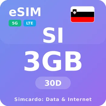 SIM karta Slovinsko Mobilní Internet - eSIM 3GB 30 dní datová SIM karta