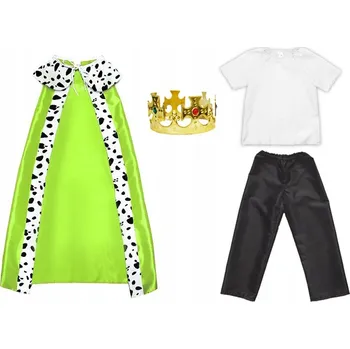 Karnevalový kostým KOSTÝM KRÁL MONARCHA ZELENÝ 98-110 4 dílků