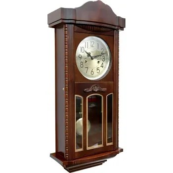 Hodiny Adler 11002-W - dřevěné kyvadlové hodiny s mechanickým strojem a půlovým bitím