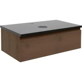 Šatní skříň Swiss aqua technologies Koupelnová skříňka s technickým kamenem SAT B-Way 59x30x45 cm ořech mat BWAY60NUTTK