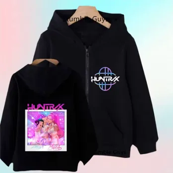 Chlapecký svetr KPop Demon Hunters (Lovkyně démonů) KPop Demon Hunters dětská mikina s oboustranným potiskem (mix barev), SKLAD Barva: černá mikina, Velikost: 130