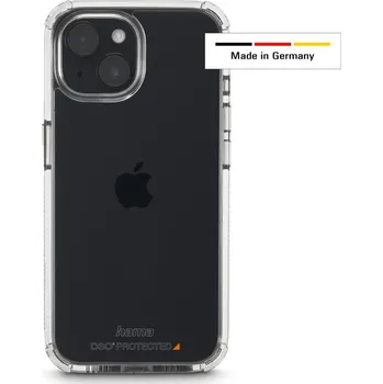Pouzdro na mobilní telefon Hama Extreme Protect, kryt pro Apple iPhone 15, materiál D3O, nežloutne, průhledný
