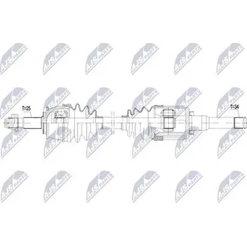 Poloosa kola Hnací hřídel - poloosa NTY NPW-PL-185