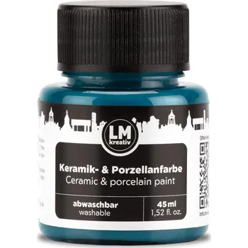 Speciální výtvarná barva LM-Kreativ Barva na keramiku a porcelán 45 ml tyrkysová