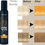 Indola Color Style Mousse barvicí pěna pro styling a barvení v 1 snadném kroku 200 ml, Honey Blonde