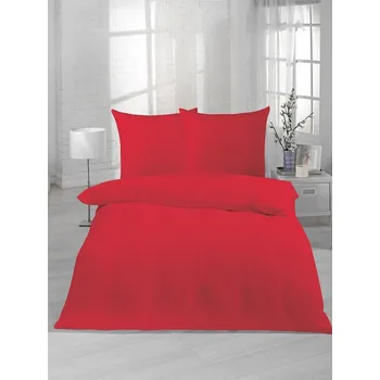 Povlečení Matějovský Ložní povlečení krep deluxe - ČERVENÝ velikost:: 1x povlečení 140/200 + 1x povlak 70/90