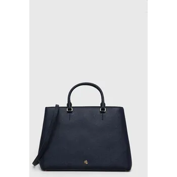 Kabelka Kožená kabelka Lauren Ralph Lauren 431898556 námořnická modř 59X, vel. ONE SIZE
