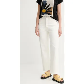 Dámské džíny Džíny Levi's RIBCAGE STRAIGHT ANKLE 72693.0076 bílá 00X, vel. 28/29