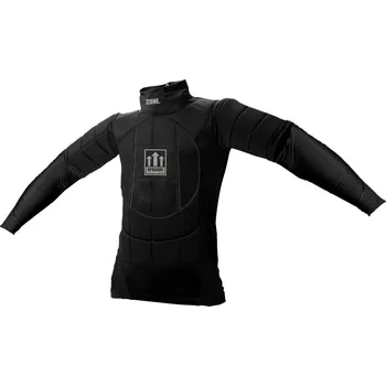 Florbalový dres Zone floorball T-shirt UPGRADE longsleeve black/silver Brankářská vesta XS / S, černá / stříbrná