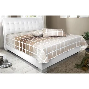 Postel BLANAŘ Čalouněná postel Naty 180x200 Loft bílá