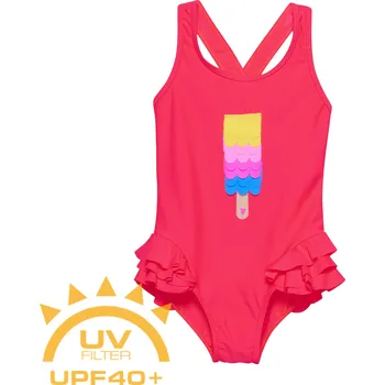 Dámské plavky Dívčí plavky COLOR KIDS-Swimsuit W. Application, diva pink 720119.5380 Růžová 128