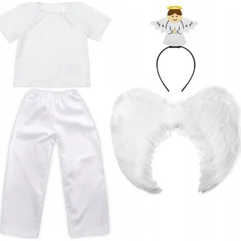 Karnevalový kostým KOSTÝM ANDĚL KALHOTY ČELENKA BÍLÁ 98-110 5el
