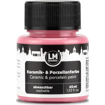 Speciální výtvarná barva LM-Kreativ Barva na keramiku a porcelán 45 ml růžová