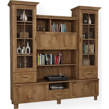 Komoda Vitrína dub lefkas matný 207 x 180 x 44 cm eMeblast