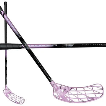 Florbalová hůl Oxdog QUICK POWER HES 29 FP SWEOVAL MB Florbalová hůl černá / fialová, Levá (levá ruka dole), 96cm (=106cm)