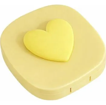 Brýlová obroučka Cestovní krabička na kontaktní čočky - Žlutá