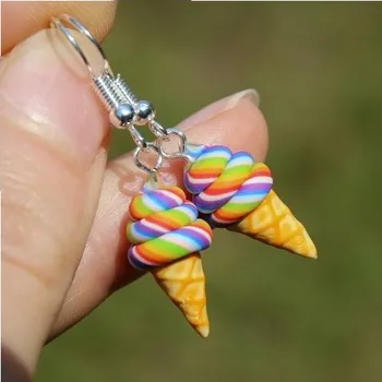 Náušnice CircusMind Náušnice zmrzliny duhové čakrové S5185