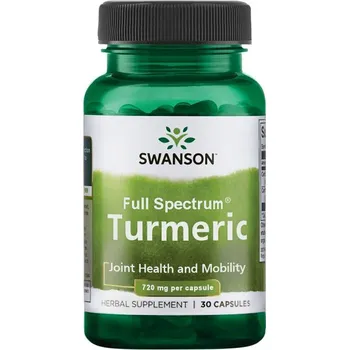 Zdraví Swanson Turmeric Doplněk stravy pro podporu kloubů 30 ks, kapsle, 720 mg