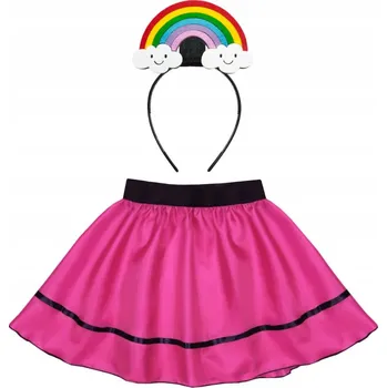 Karnevalový kostým KOSTÝM DUHA RAINBOW BAREVNÝ RŮŽOVÝ S/M
