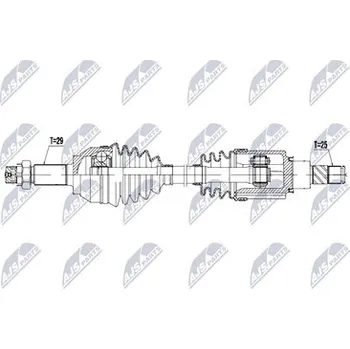 Poloosa kola Hnací hřídel - poloosa NTY NPW-NS-204