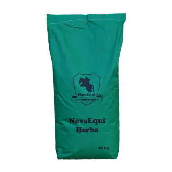 Krmivo pro koně NovaEqui Herba granule 20 kg müsli s bylinnou směsí bez obsahu ovsa
