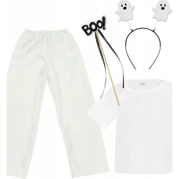 Karnevalový kostým KOSTÝM DUCH BOO BÍLÝ 98-110 4dílný