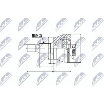 Poloosa kola Sada kloubů pro hnací hřídel NTY NPZ-ME-008