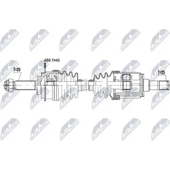 Poloosa kola Hnací hřídel - poloosa NTY NPW-MS-102