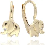 MOISS náušnice ze žlutého zlata SLON