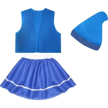 Karnevalový kostým TRPASLÍ KOSTÝM , VESTA, SUKNĚ, MODRÁ 116-140