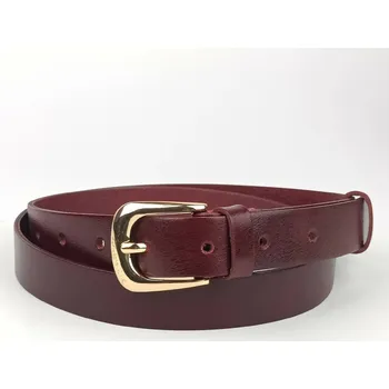 Opasek PENNY BELTS Dámský kožený opasek 27 bordó Délka: 95 cm