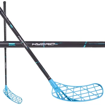 Florbalová hůl Zone floorball AIR/ONE HYBRID AL27 OVAL raw/blue Florbalová hůl černá / modrá, Levá (levá ruka dole), 100cm (=110cm)