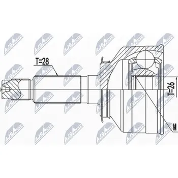 Poloosa kola Sada kloubů pro hnací hřídel NTY NPZ-KA-366
