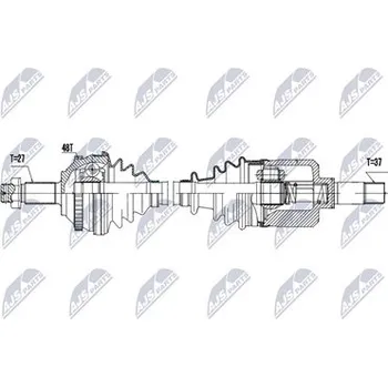Poloosa kola Hnací hřídel - poloosa NTY NPW-CT-180