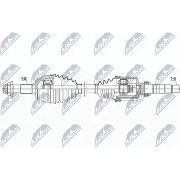 Poloosa kola Hnací hřídel - poloosa NTY NPW-FT-039