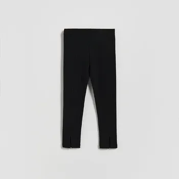 Dívčí kalhoty Reserved - Legíny s rozparky - černý - 814HN-99X - 814HN-99X-110