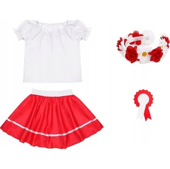 Karnevalový kostým KOSTÝM SUKNĚ VĚNEC 98-110 4 díly